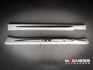 Alfa Romeo Giulia Side Rocker QV Style Upgrade Kit - Quadrifoglio Replica Panels - Carbon Fiber + FRP - Set of 2 Alfa Romeo Giulia Side Rocker QV Style Upgrade Kit - Quadrifoglio Replica Panels - Carbon Fiber + FRP - Set of 2